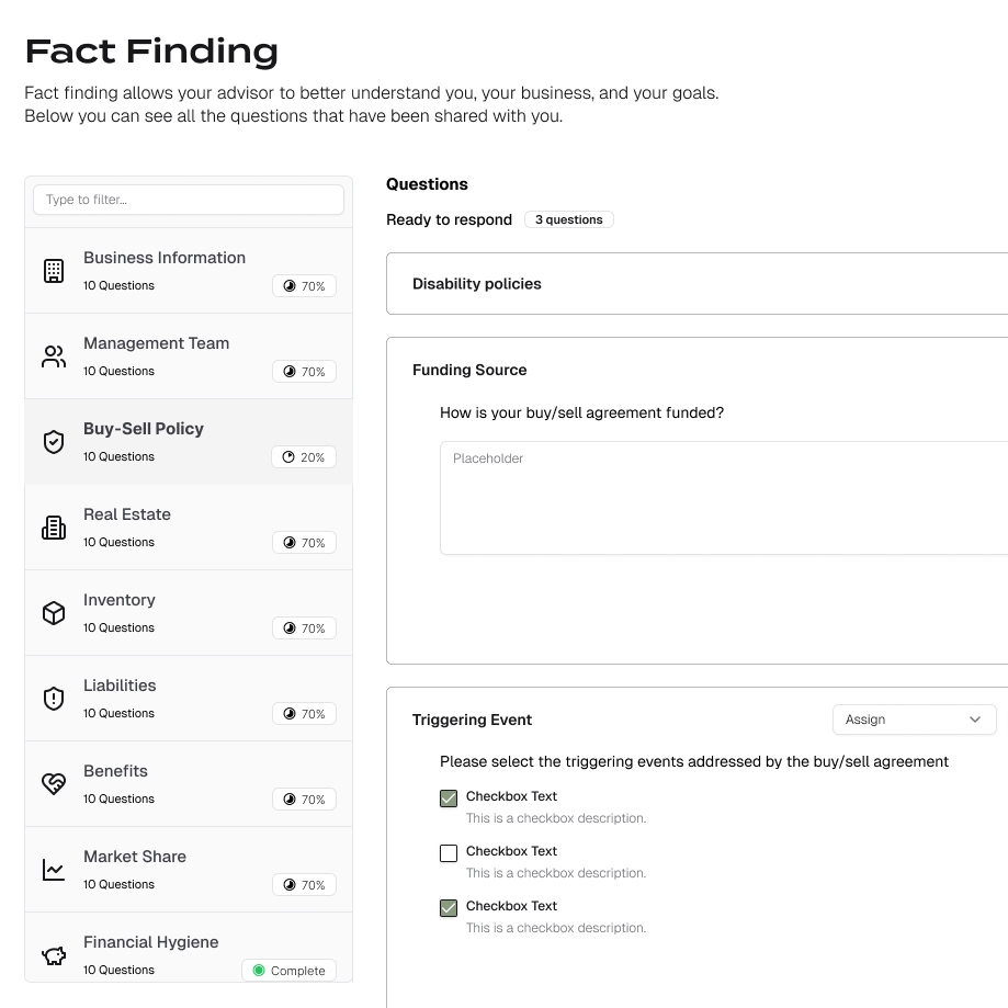 fact finding in collaborator interface
